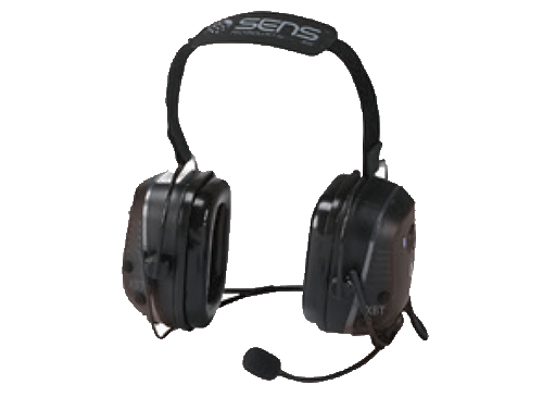 headset Comfortable headset designed for clear audio communication in noisy environments.