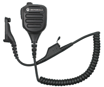 remote-speaker-microphones Remote speaker microphones facilitating hands-free radio communication.